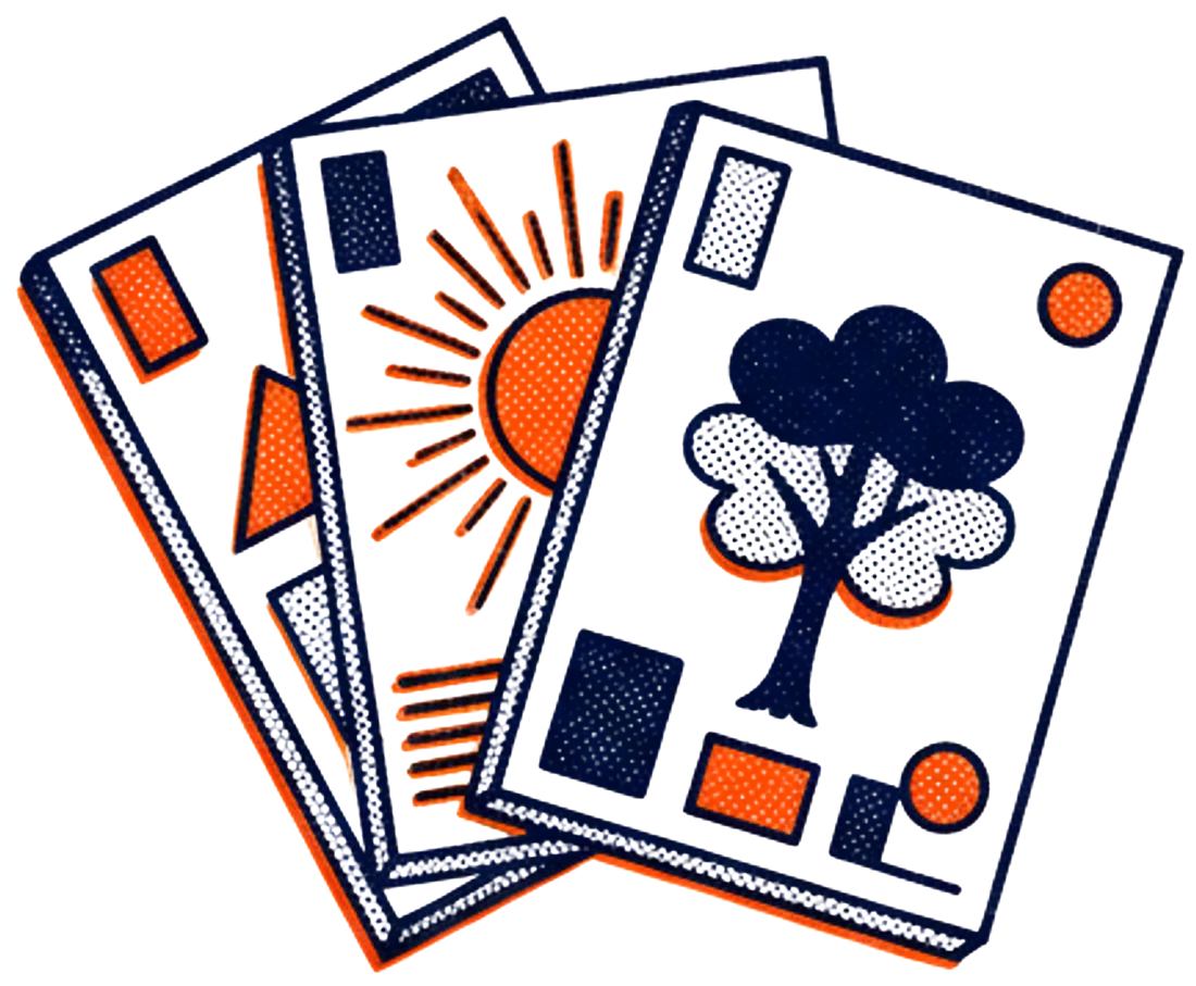 Illustration of three magazines with illustrated covers